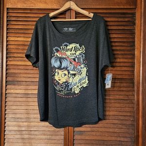 Hard Rock Cafe Montego Bay Ladies Rockabilly Vintage Tee XXL